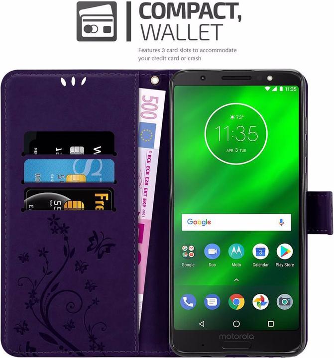 Produktbild Cadorabo Flower Book Cover (Motorola Moto G6 Plus)