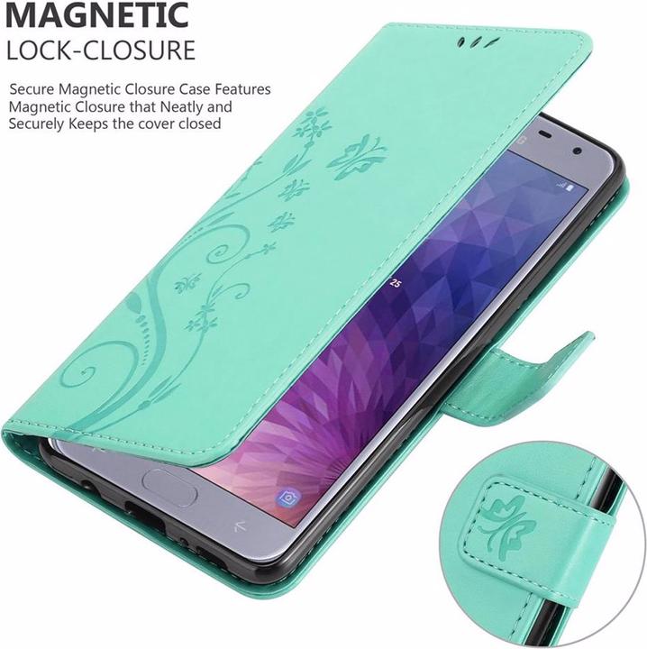 Actual product image Cadorabo Flower Book Cover (Samsung Galaxy J4 (2018))