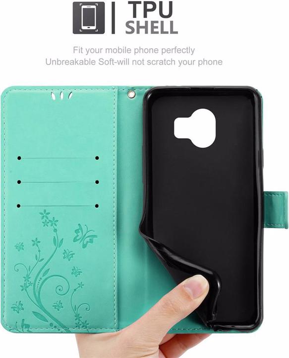 Actual product image Cadorabo Flower Book Cover (Samsung Galaxy J4 (2018))