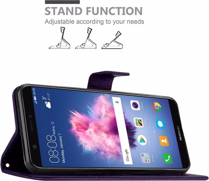 Actual product image Cadorabo Flower Book Cover (Huawei Enjoy 7S)