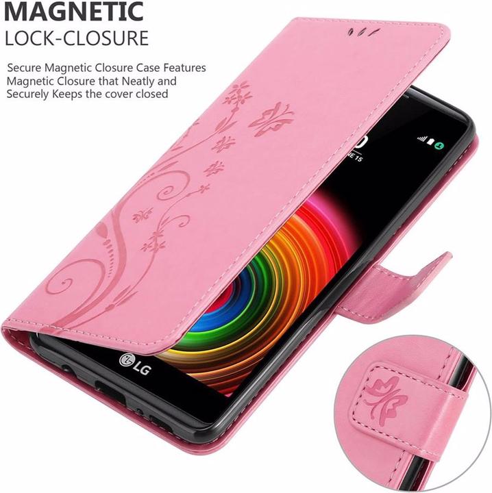 Productafbeelding Cadorabo Bloemen Boekomslag (LG X Power)