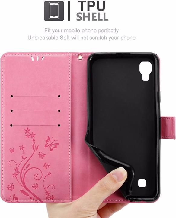 Productafbeelding Cadorabo Bloemen Boekomslag (LG X Power)