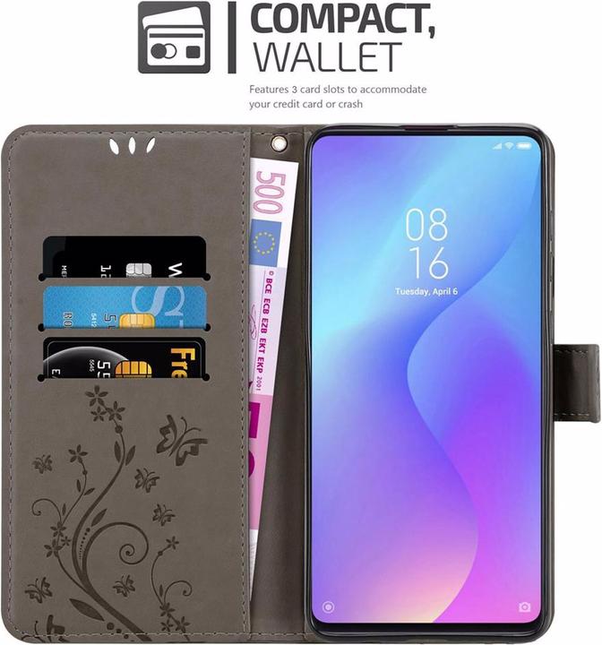 Actual product image Cadorabo Flower Book Cover (Mi 9T Pro, Xiaomi Redmi K20 Pro, Xiaomi Redmi K20)
