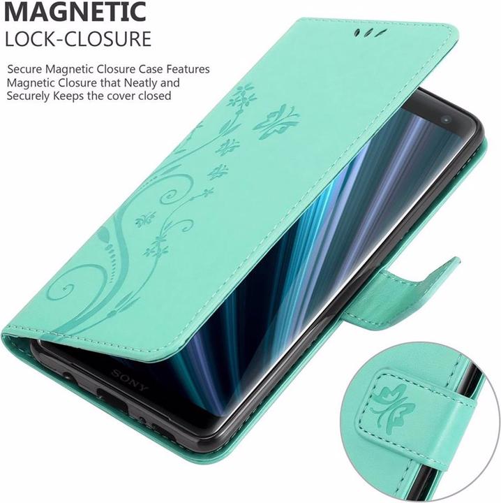 Actual product image Cadorabo Flower Book Cover (Sony Xperia XZ3)