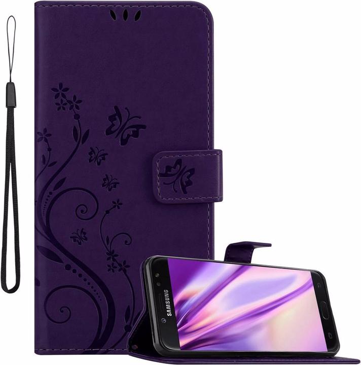 Actual product image Cadorabo Flower Book Cover (Samsung Galaxy J7 2018)