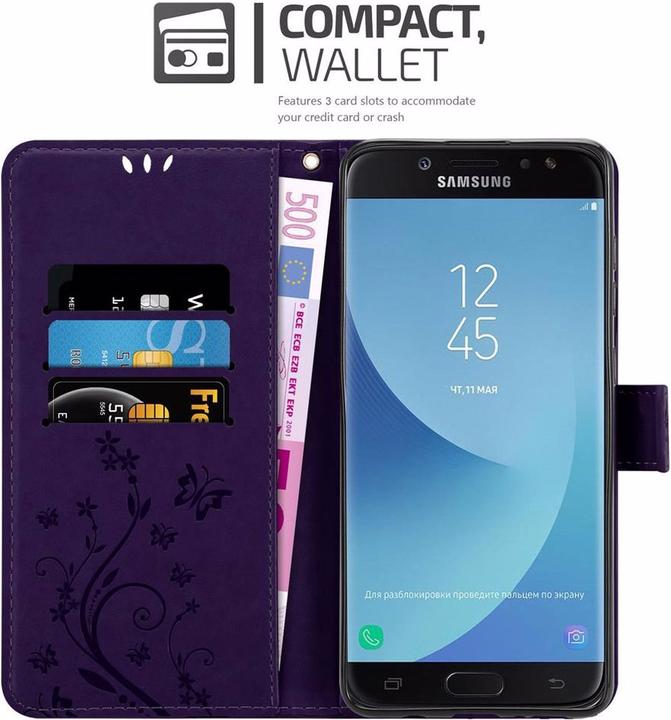 Actual product image Cadorabo Flower Book Cover (Samsung Galaxy J7 2018)