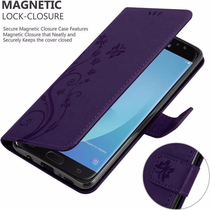 Actual product image Cadorabo Flower Book Cover (Samsung Galaxy J7 2018)
