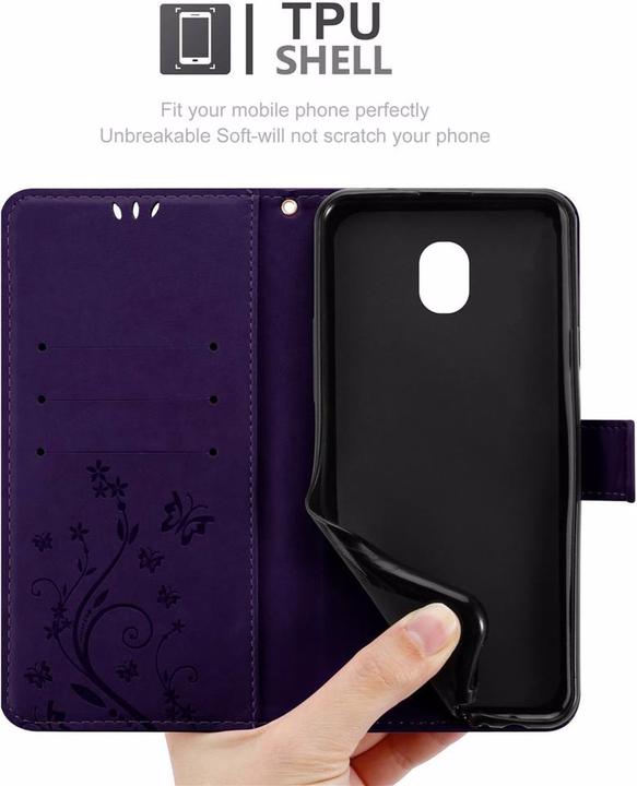 Actual product image Cadorabo Flower Book Cover (Samsung Galaxy J7 2018)