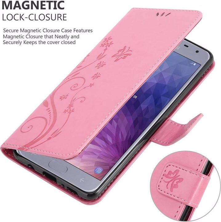 Actual product image Cadorabo Flower Book Cover (Samsung Galaxy J4 (2018))