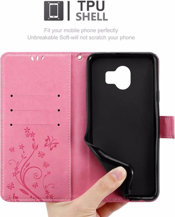 Actual product image Cadorabo Flower Book Cover (Samsung Galaxy J4 (2018))