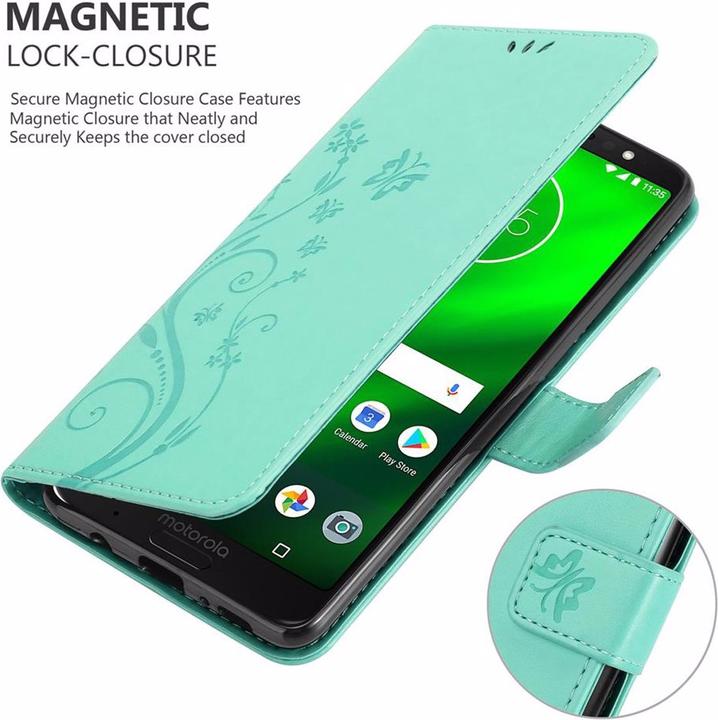 Image du produit Cadorabo Couverture du livre de fleurs (Motorola Moto G6 Plus)