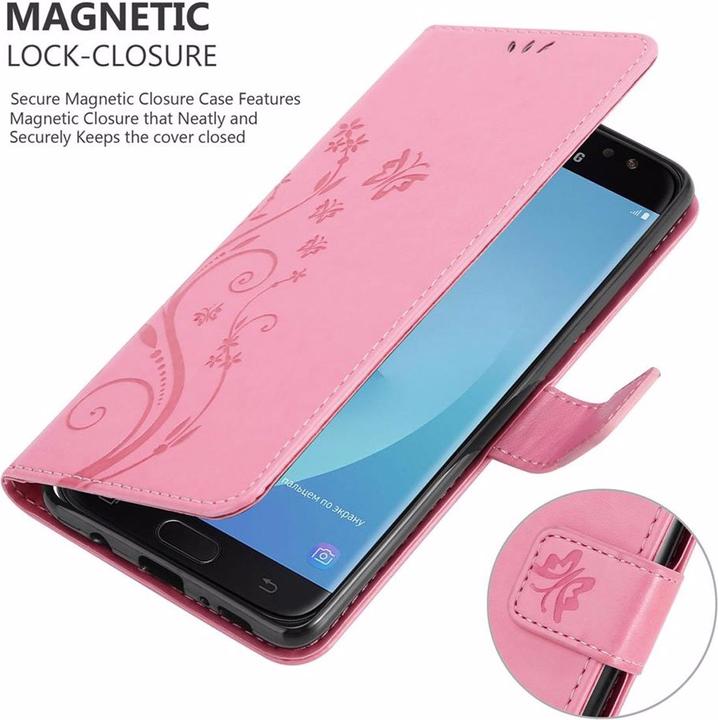 Actual product image Cadorabo Flower Book Cover (Samsung Galaxy J7 2018)