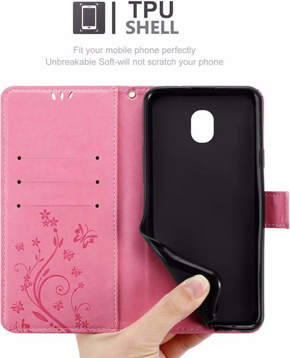 Actual product image Cadorabo Flower Book Cover (Samsung Galaxy J7 2018)