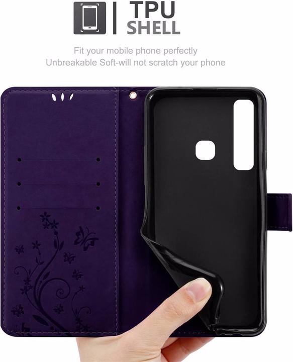 Actual product image Cadorabo Flower Book Cover (Samsung Galaxy A9 (2018))