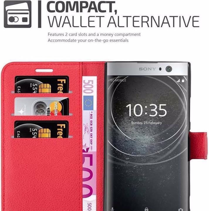 Actual product image Cadorabo Book with stand function cover (Sony Xperia XA2)