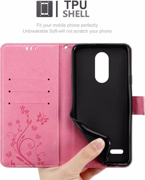 Actual product image Cadorabo Flower Book Cover (Huawei Y9 (2018), LG K8 2018)