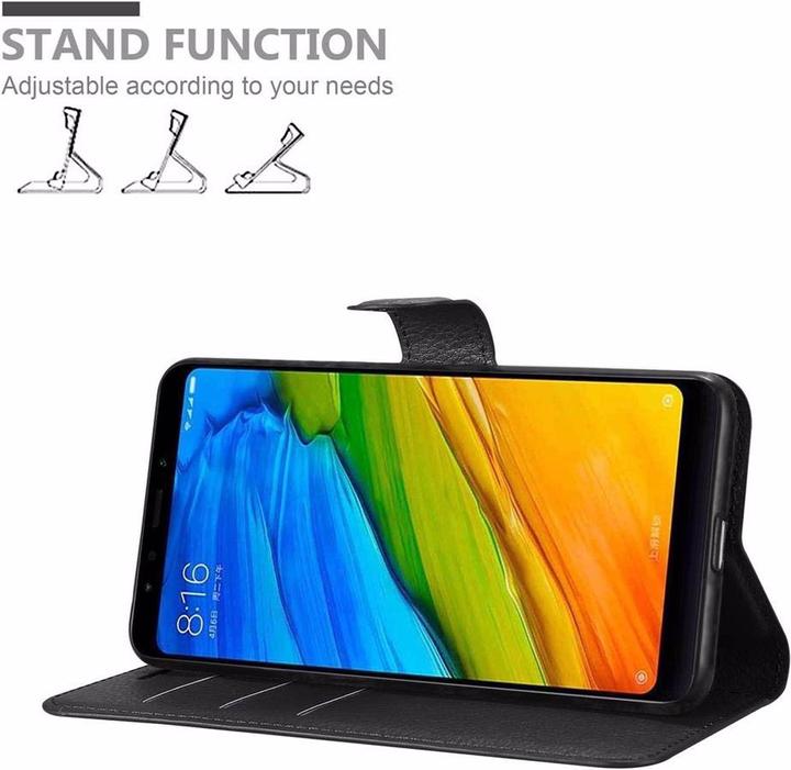Actual product image Cadorabo Book with stand function cover (Xiaomi Redmi Note 5)