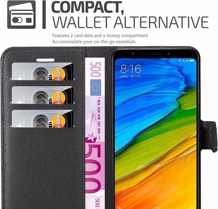 Actual product image Cadorabo Book with stand function cover (Xiaomi Redmi Note 5)