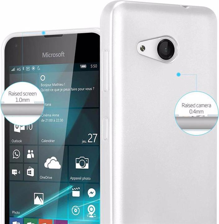 Actual product image Cadorabo TPU Matt Metallic Cover (Microsoft Lumia 550)