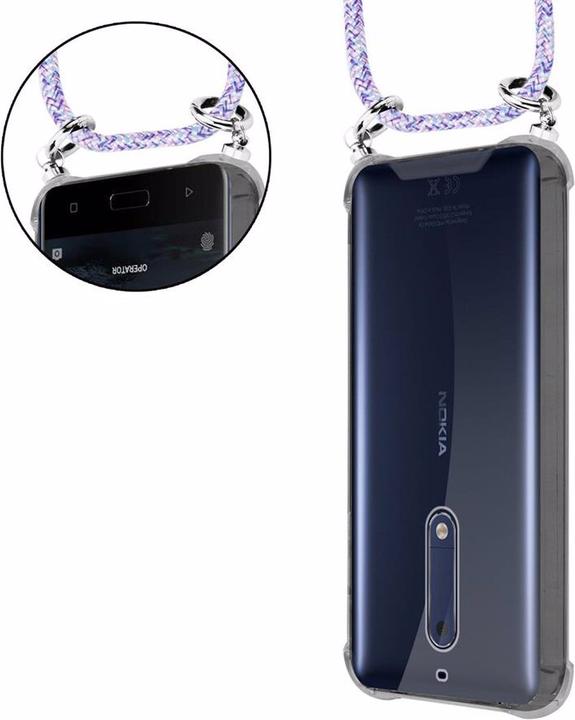 Produktbild Cadorabo TPU Handy Kette SILBER Cover