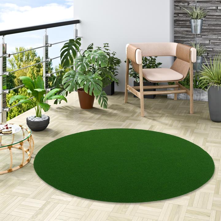 Produktbild Snapstyle Kunstrasen Rasenteppich mit Noppen Kingston Rund (100 x 100 cm)