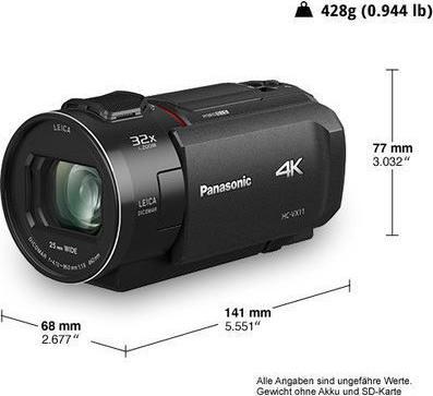 Actual product image Panasonic Hc-Vx11eg-K (8.57 Mpx, 25p, 24 x)