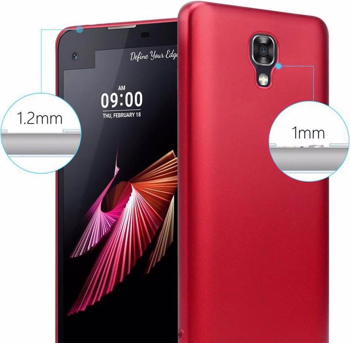 Actual product image Cadorabo TPU Matt Metallic Cover (LG X Screen)