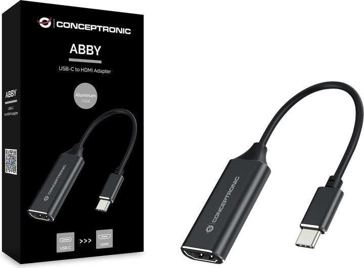 Actual product image Conceptronic Adapter Cable USB-C -> HDMI Adapter St/Bu (USB-C, HDMI, 19.80 cm)