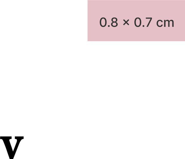 Actual product image minink Temporary tattoo - lowercase letter: v