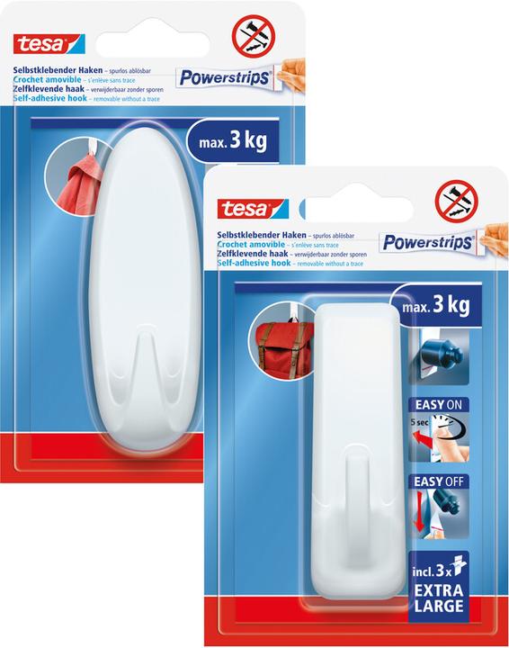 Actual product image tesa Powerstrips adhesive hook XL