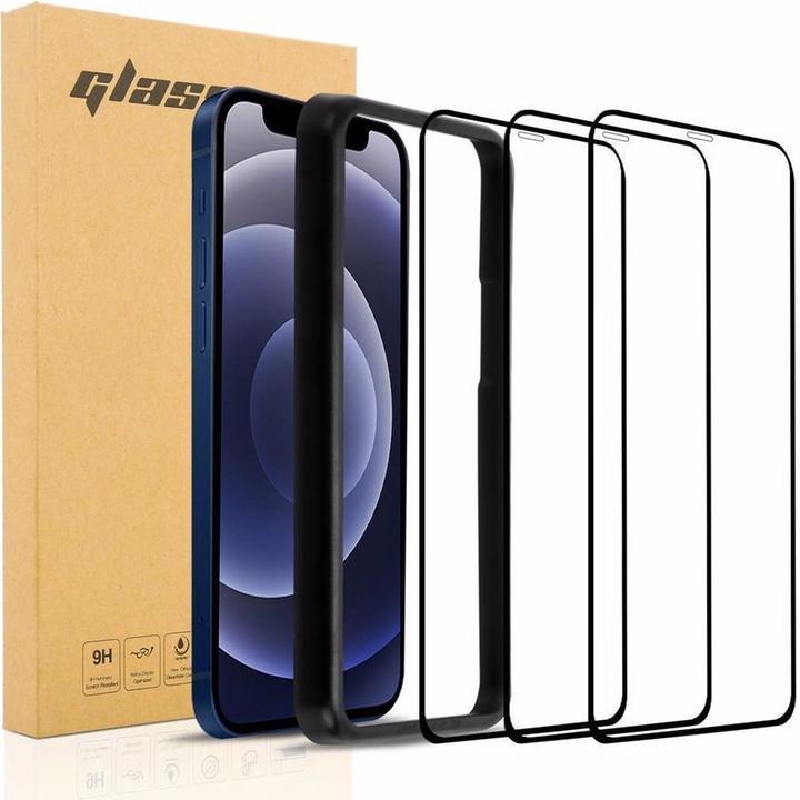 Produktbild Cadorabo Vollbild Displayschutzglas mit Einbauhilfe (3 Stück, Apple iPhone 12 Pro Max)