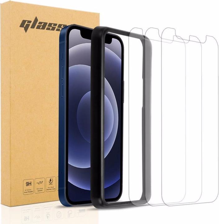Produktbild Cadorabo Displayschutzglas mit Einbauhilfe (3 Stück, Apple iPhone 12 Pro Max)