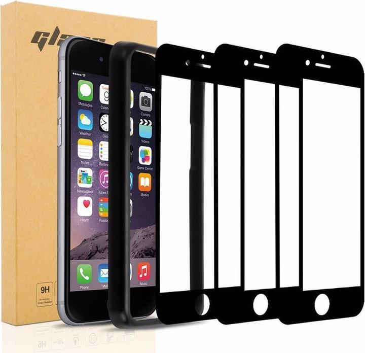 Actual product image Cadorabo Full screen display protection glass with installation guide (3 Piece, Apple iPhone 7 Plus, Apple iPhone 7s Plus)