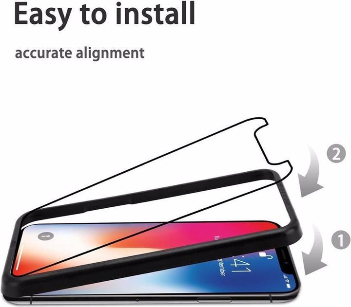 Actual product image Cadorabo Full screen display protection glass with installation guide (3 Piece, Apple iPhone X)