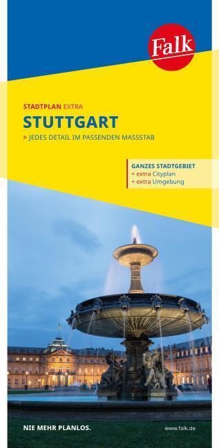 Actual product image Falk City map Extra Stuttgart 1:20,000