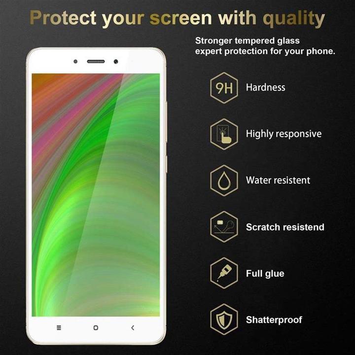 Actual product image Cadorabo Full screen display protection glass (1 Piece, Xiaomi Redmi Note 4)
