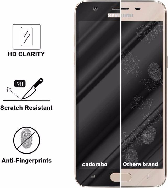 Actual product image Cadorabo Full screen display protection glass (1 Piece, Samsung Galaxy J3 (2018))