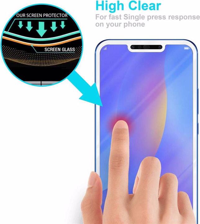 Immagine prodotto Cadorabo Vetro di protezione del display a schermo intero (1 Pezzo/i, Huawei P Smart Pro (2019))
