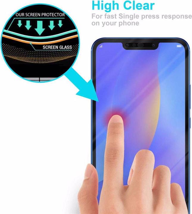 Actual product image Cadorabo Full screen display protection glass (1 Piece, Huawei P Smart Pro (2019))