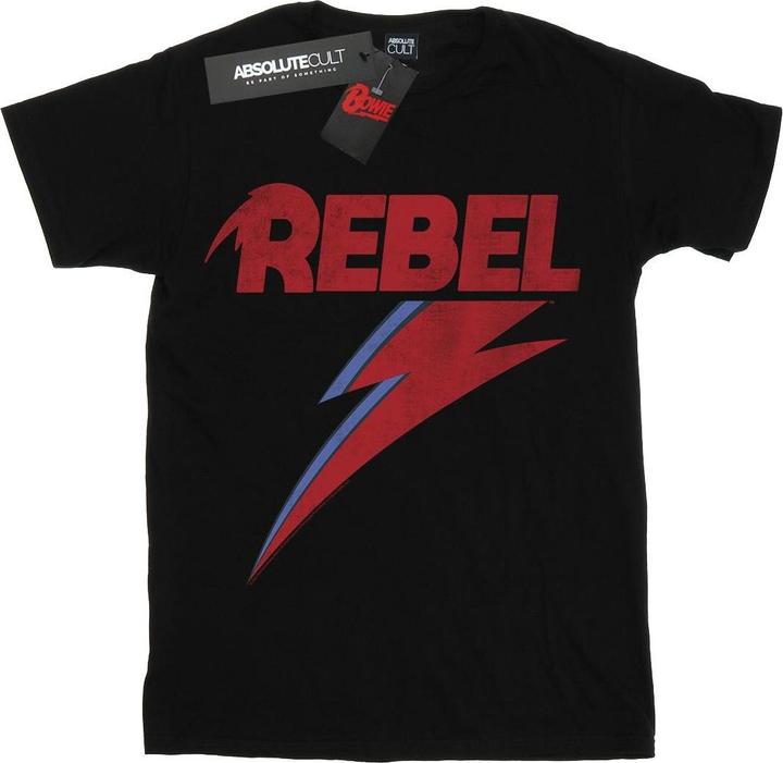 Actual product image David Bowie Mens Distressed Rebel T-Shirt (M)