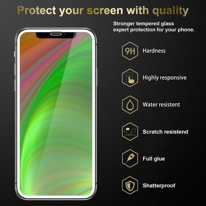 Immagine prodotto Cadorabo Vetro di protezione del display a schermo intero (3 Pezzo/i, Apple iPhone X)