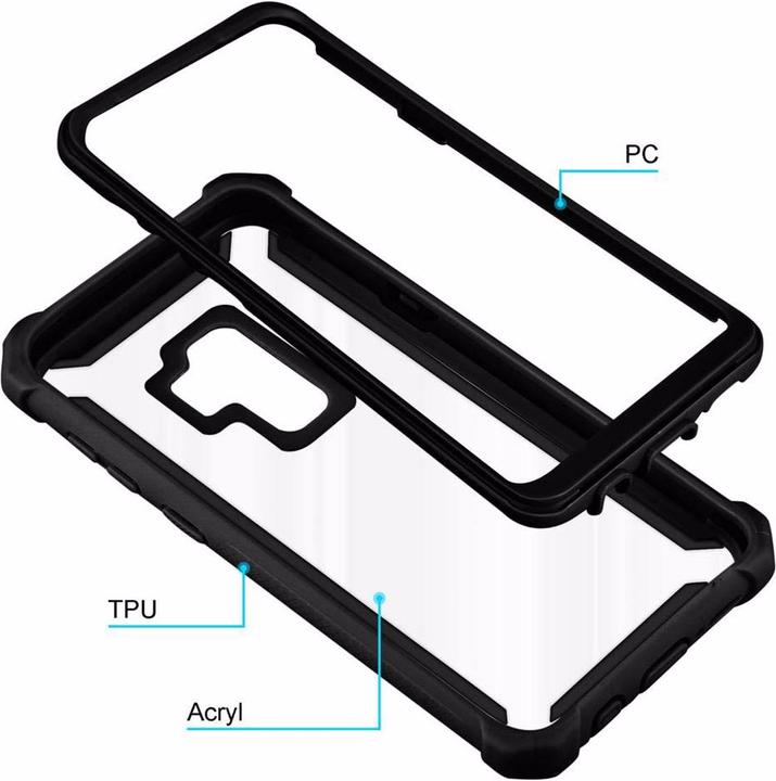 Actual product image Cadorabo Hybrid 2-in-1 Acrylic Cover (Samsung Galaxy S9+)