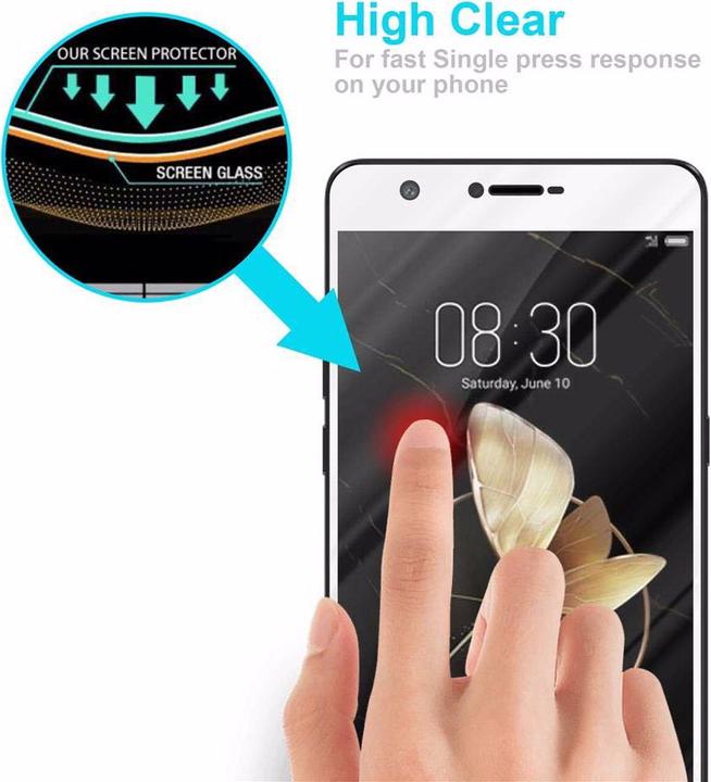 Productafbeelding Cadorabo Volledig schermbeschermend glas (1 Stuk, ZTE Nubia M2)