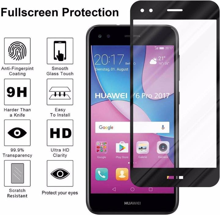 Immagine prodotto Cadorabo Vetro di protezione del display a schermo intero (1 Pezzo/i, Huawei Y6 Pro (2017))