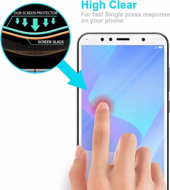 Immagine prodotto Cadorabo Vetro di protezione del display a schermo intero (1 Pezzo/i, Huawei Y6 Prime (2018))