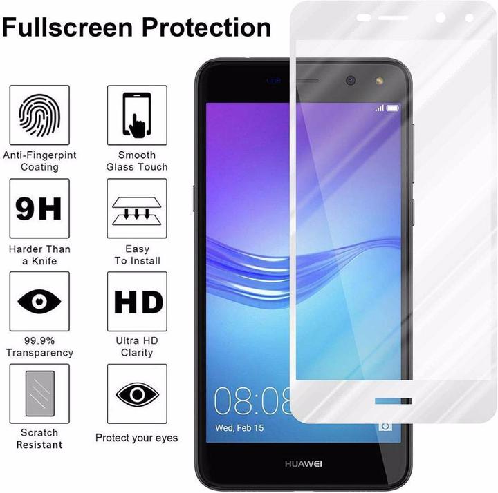 Immagine prodotto Cadorabo Vetro di protezione del display a schermo intero (1 Pezzo/i, Huawei Y5 (2017), Huawei Y6 (2017))