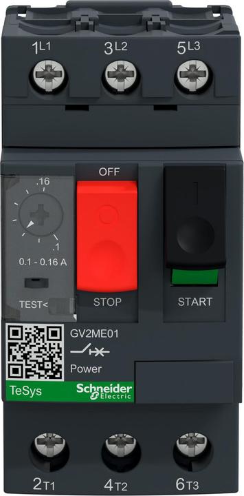 Produktbild Schneider Electric Motorschutzschalter GV2ME01 0,1-0,16A