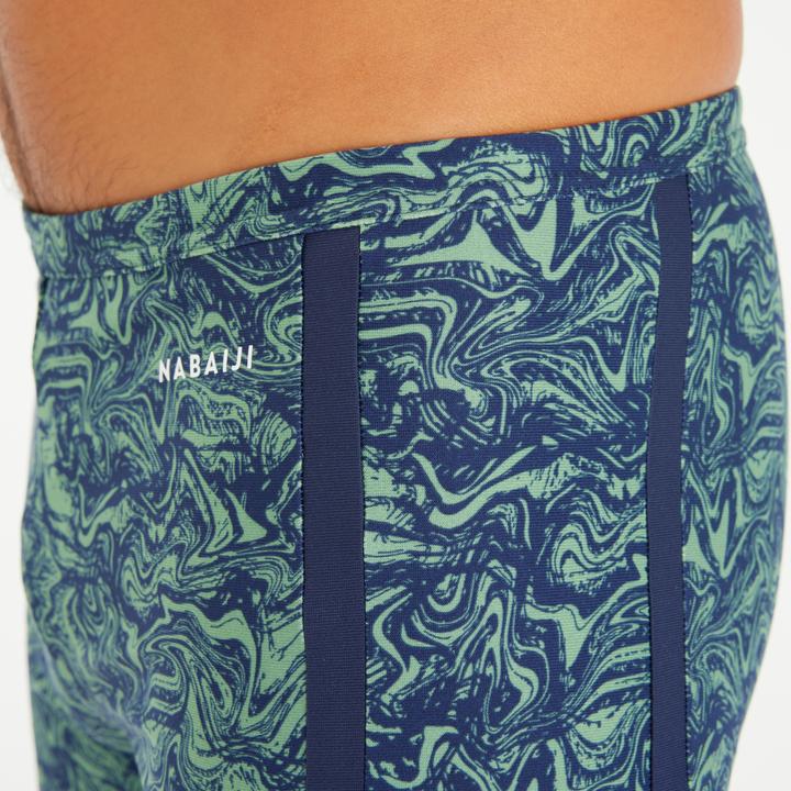Produktbild Nabaiji Badehose Midjammer Herren - 100 Yoko Wave blau/khaki (XL)