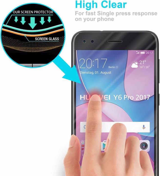 Produktbild Cadorabo Displayschutzglas (1 Stück, Huawei Y6 Pro (2017))