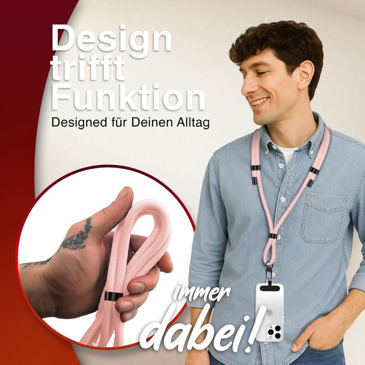 Actual product image Nalia HoldMe Lanyard Handykette - Universal Trageband für Smartphones - Verstellbar, Soft & Elastisch